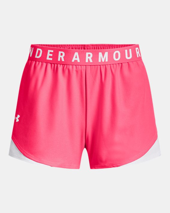 女士UA Play Up Shorts 3.0短褲 in Pink image number 4